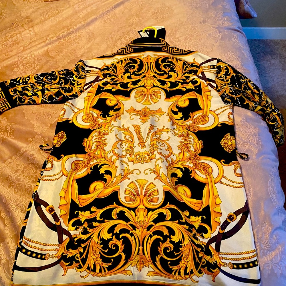 Versace Baroque-print shirt dress